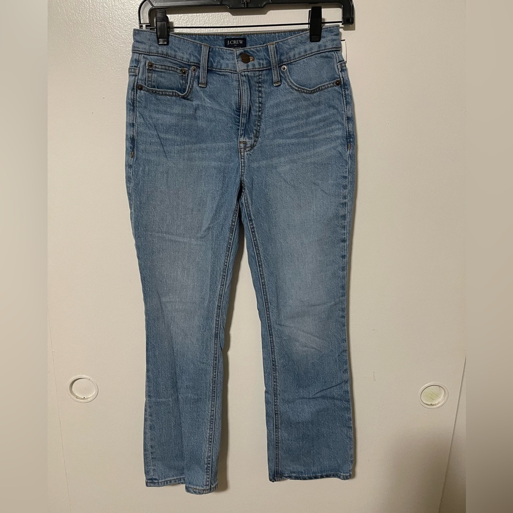J.crew mid- rise flare crop